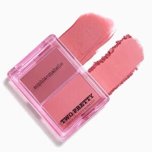 Two Pretty Cream and Satin Blush Duo in Tanned & Tipsy (cool mauve rose)